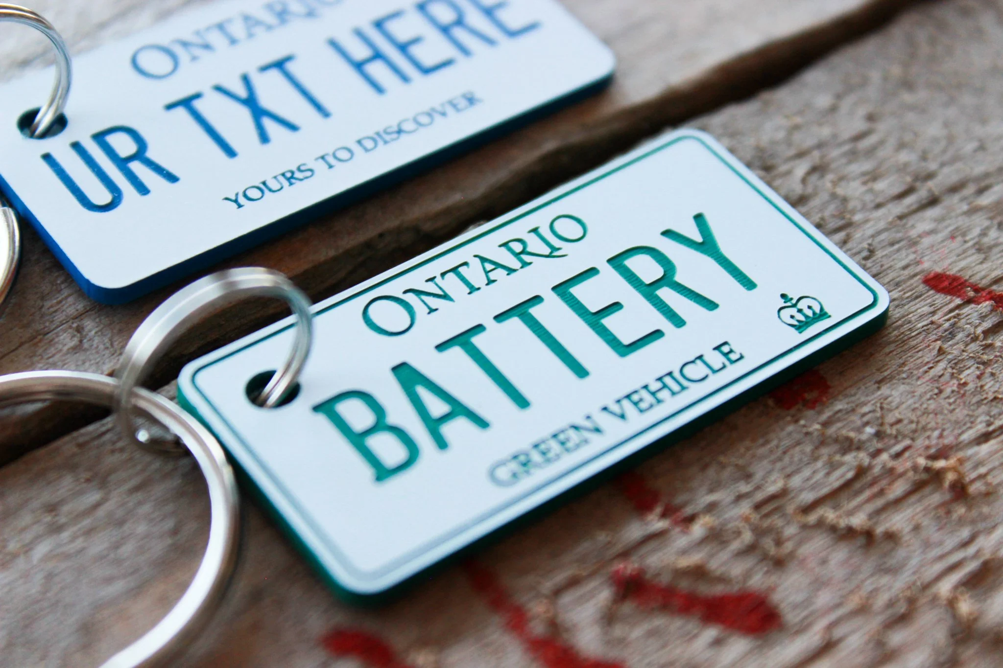 Personalized license shop plate keychain